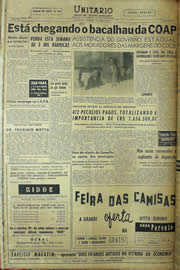 Página do jornal Unitário de abril de 1957