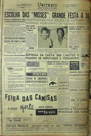 Página do jornal Unitário de abril de 1957