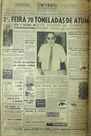 Página do jornal Unitário de abril de 1957