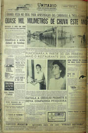 Página do jornal Unitário de abril de 1957