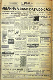 Página do jornal Unitário de abril de 1957