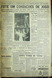 Página do jornal Unitário de maio de 1957