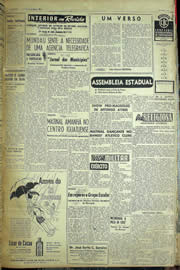 Página do jornal Unitário de maio de 1957