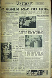 Página do jornal Unitário de maio de 1957