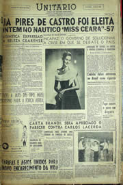 Página do jornal Unitário de maio de 1957