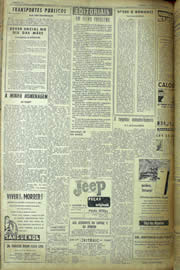 Página do jornal Unitário de maio de 1957