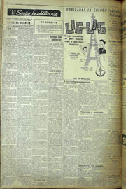 Página do jornal Unitário de maio de 1957