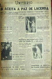 Página do jornal Unitário de maio de 1957