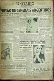 Página do jornal Unitário de maio de 1957