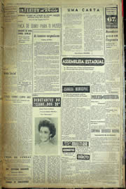 Página do jornal Unitário de maio de 1957