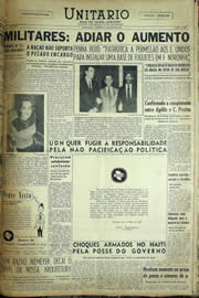 Página do jornal Unitário de maio de 1957