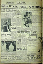 Página do jornal Unitário de maio de 1957