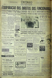 Página do jornal Unitário de junho de 1957