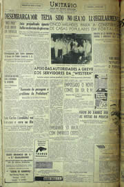 Página do jornal Unitário de junho de 1957