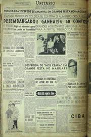 Página do jornal Unitário de junho de 1957