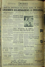 Página do jornal Unitário de junho de 1957