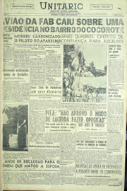 Página do jornal Unitário de julho de 1957