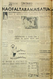 Página do jornal Unitário de julho de 1957