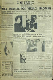 Página do jornal Unitário de julho de 1957