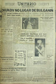 Página do jornal Unitário de julho de 1957