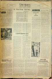Página do jornal Unitário de julho de 1957
