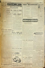 Página do jornal Unitário de julho de 1957