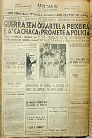Página do jornal Unitário de julho de 1957