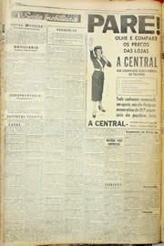 Página do jornal Unitário de agosto de 1957