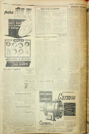 Página do jornal Unitário de agosto de 1957