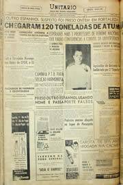 Página do jornal Unitário de agosto de 1957