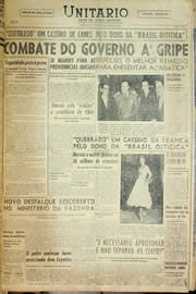 Página do jornal Unitário de agosto de 1957