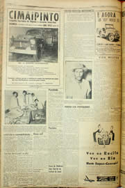 Página do jornal Unitário de agosto de 1957