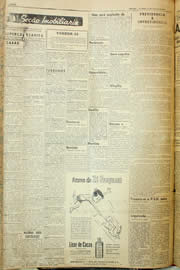 Página do jornal Unitário de agosto de 1957