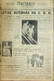 Página do jornal Unitário de agosto de 1957