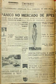 Página do jornal Unitário de agosto de 1957