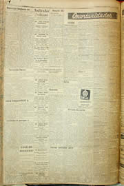 Página do jornal Unitário de agosto de 1957