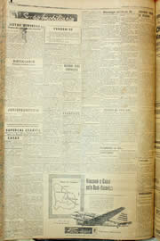 Página do jornal Unitário de agosto de 1957
