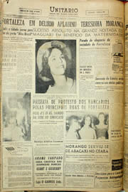 Página do jornal Unitário de agosto de 1957