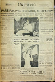 Página do jornal Unitário de agosto de 1957