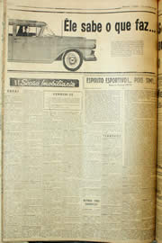 Página do jornal Unitário de setembro de 1957