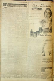 Página do jornal Unitário de setembro de 1957