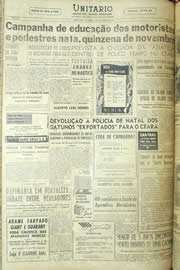 Página do jornal Unitário de setembro de 1957