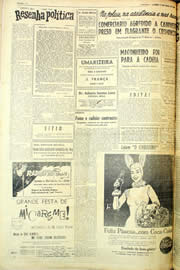 Página do jornal Unitário de abril de 1958