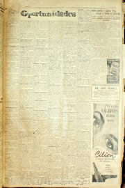 Página do jornal Unitário de abril de 1958