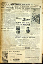 Página do jornal Unitário de abril de 1958