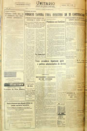 Página do jornal Unitário de abril de 1958
