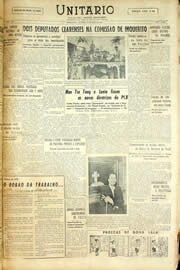 Página do jornal Unitário de abril de 1958