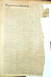 Página do jornal Unitário de abril de 1958