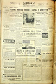 Página do jornal Unitário de abril de 1958