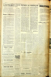 Página do jornal Unitário de abril de 1958